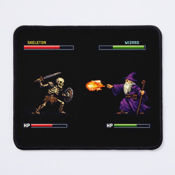 Item preview, Skeleton vs Wizard Retro Indie Fight Scene designed and sold by optimusprime39.