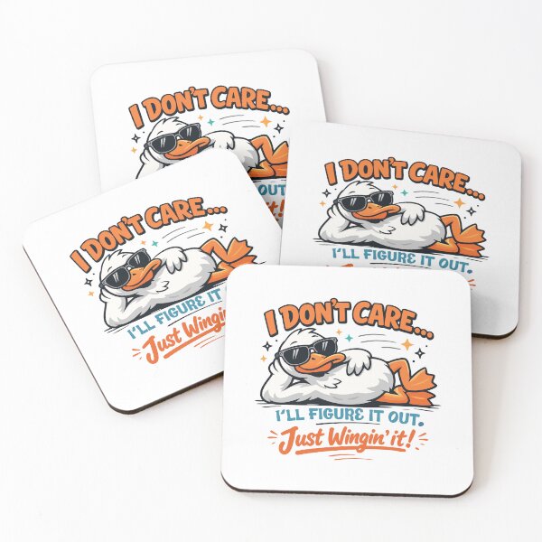 Item preview, I Don’t Care, I’ll Figure It Out – Funny Duck Just Winging It designed and sold by PrintMastery.