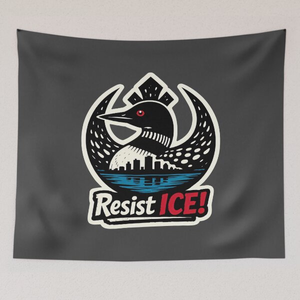 Item preview, Minneapolis Loon Rebel Scum Against ICE Protest Print designed and sold by PinUpPizzazz.