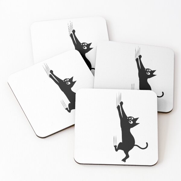 Item preview, Black Cat Holding On Funny Sticker designed and sold by FestivityFinds.