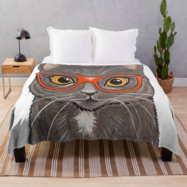 Item preview, Playful Cat with Glasses Wall Art designed and sold by rrenriddle.