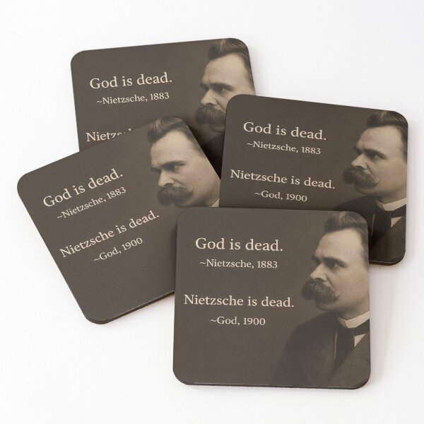 Item preview, God Is Dead – Nietzsche Quote Vintage Portrait designed and sold by Pond21.