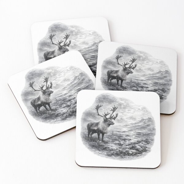 Item preview, Reindeer in tundra designed and sold by AggAverse.