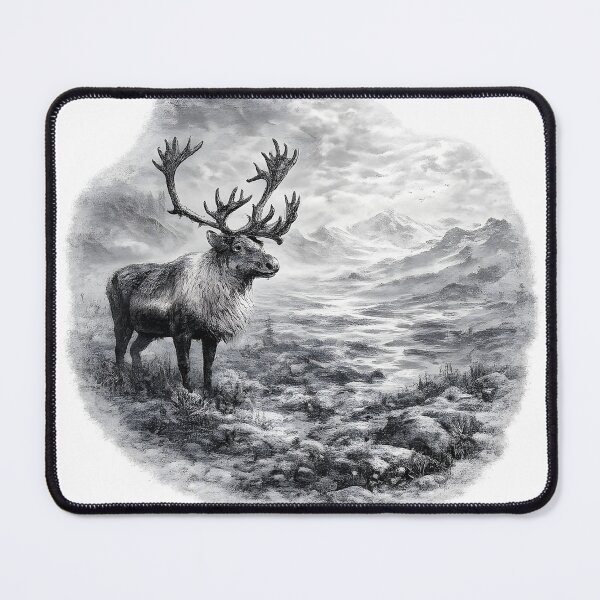 Item preview, Reindeer in tundra designed and sold by AggAverse.