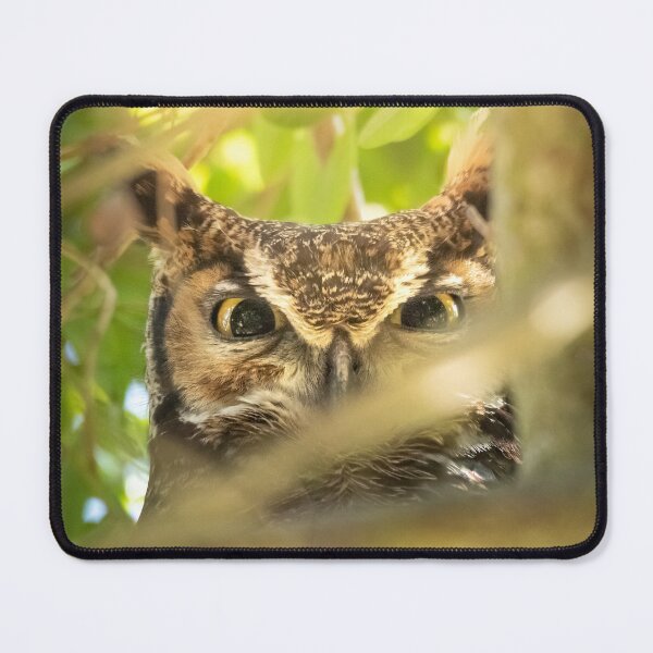 Item preview, Eyes of the Forest (Great Horned Owl Close Portrait) designed and sold by TheHikersEye.
