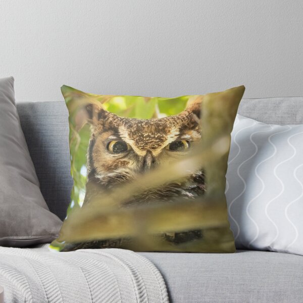 Item preview, Eyes of the Forest (Great Horned Owl Close Portrait) designed and sold by TheHikersEye.