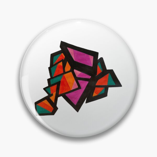 Item preview, Bold Geometric Abstract Art Print – Colorful Modern Shapes in Pink, Orange & Teal designed and sold by MayhemAbstracts.