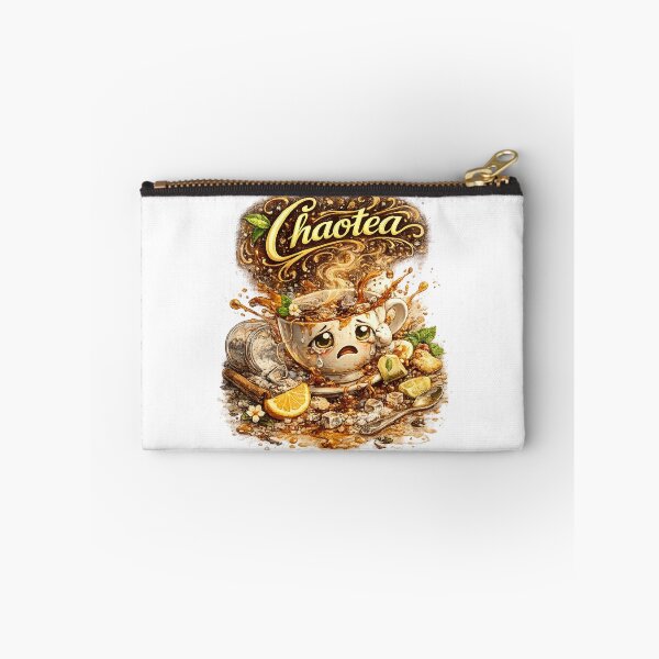 Item preview, Chaotea — Funny Tea Pun Art | Cute Messy Tea Spill Illustration | Chaos Tea Humor Aesthetic Print designed and sold by StrayaDesign.