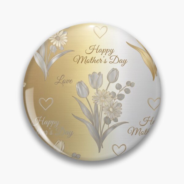 Item preview, Golden Mother’s Day Tulip and Daisy Bouquet Pattern designed and sold by DGtaLrtcom.