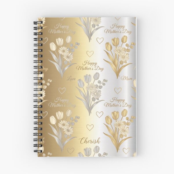 Item preview, Golden Mother’s Day Tulip and Daisy Bouquet Pattern designed and sold by DGtaLrtcom.