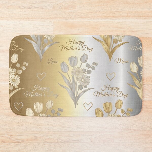 Item preview, Golden Mother’s Day Tulip and Daisy Bouquet Pattern designed and sold by DGtaLrtcom.