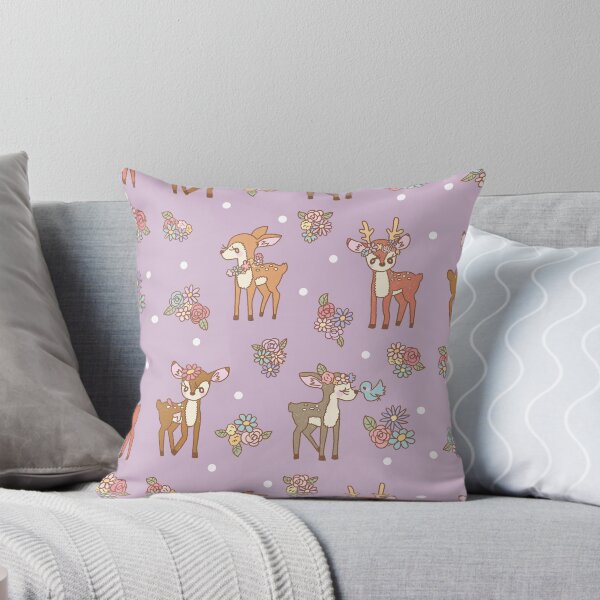 Item preview, Floral Deers in the forest (Pink) designed and sold by HarunaMcDesigns.