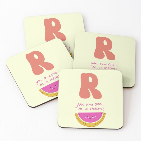 Item preview, Letter R for HS Watermelon Pun - You Are One In A Melon Initial Aesthetic designed and sold by Dimu Co..