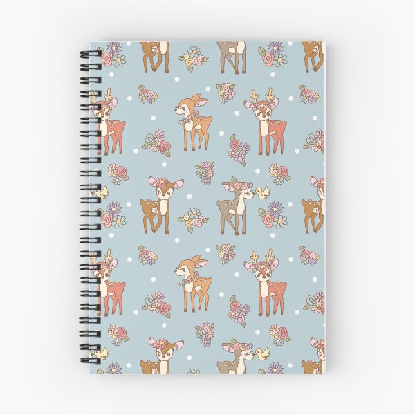 Item preview, Floral Deers in the forest (Blue) designed and sold by HarunaMcDesigns.