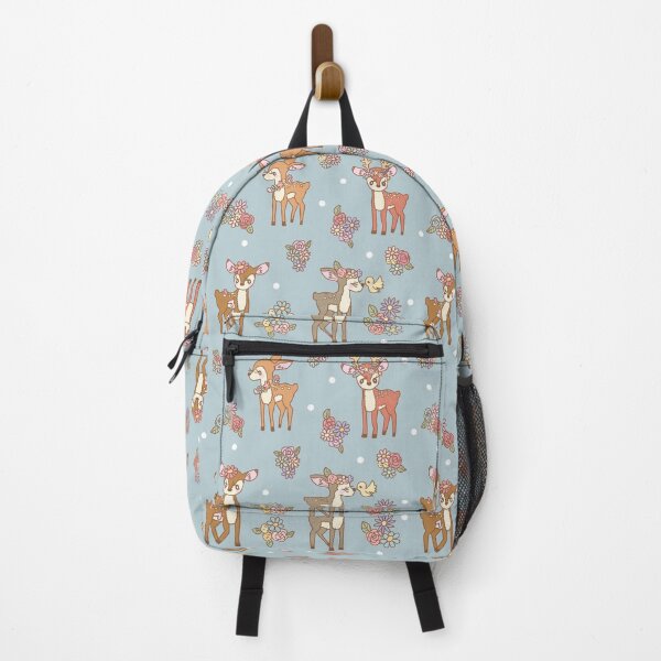 Item preview, Floral Deers in the forest (Blue) designed and sold by HarunaMcDesigns.