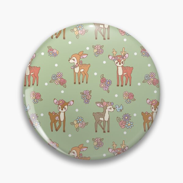 Item preview, Floral Deers in the forest (Green) designed and sold by HarunaMcDesigns.
