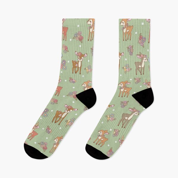 Item preview, Floral Deers in the forest (Green) designed and sold by HarunaMcDesigns.