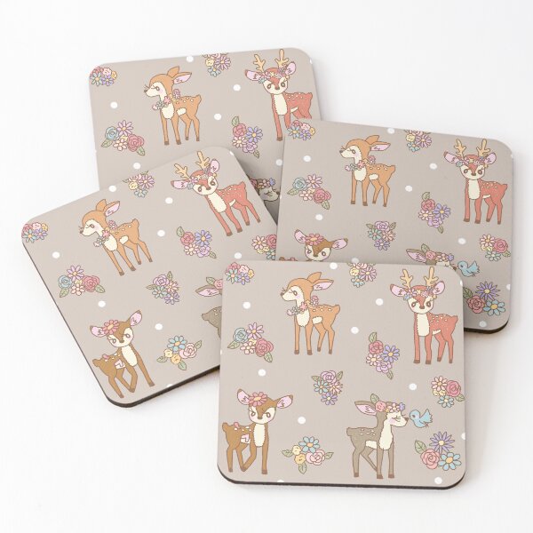 Item preview, Floral Deers in the forest (Brown) designed and sold by HarunaMcDesigns.
