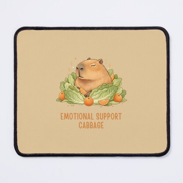 Item preview, Emotional Support Cabbage Capybara designed and sold by draft & digital.