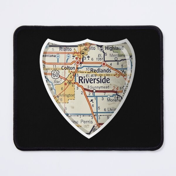 Item preview, Riverside CA Vintage Map Sticker designed and sold by FestivityFinds.