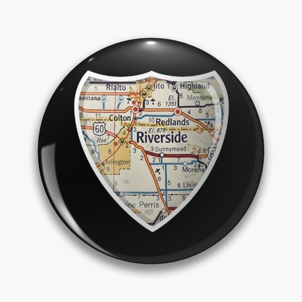 Item preview, Riverside CA Vintage Map Sticker designed and sold by FestivityFinds.