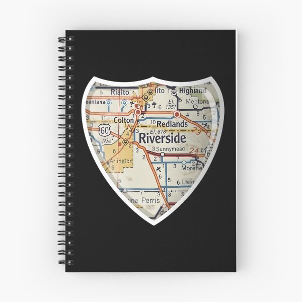 Item preview, Riverside CA Vintage Map Sticker designed and sold by FestivityFinds.