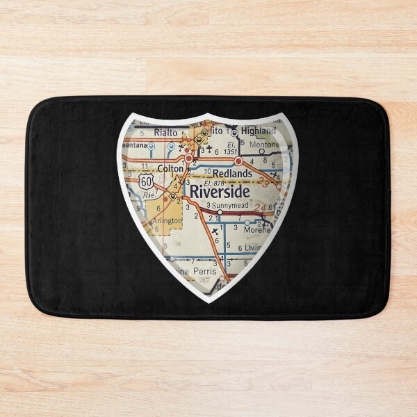 Item preview, Riverside CA Vintage Map Sticker designed and sold by FestivityFinds.