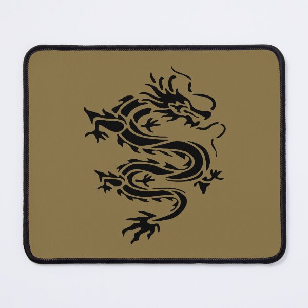 Item preview, Dragon Stencil Style Cut Out Illustration In Monotone Black designed and sold by taiche.