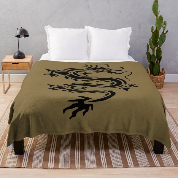 Item preview, Dragon Stencil Style Cut Out Illustration In Monotone Black designed and sold by taiche.