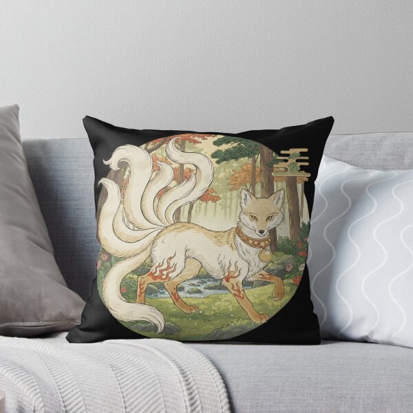 Artikelvorschau, Japanischer Geisterfuchs in der Zen-Gartenkunst entworfen und verkauft von SakuraVibes.