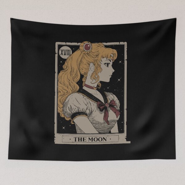 Item preview, The Moon XVIII Tarot Card designed and sold by Alfaqeeh.