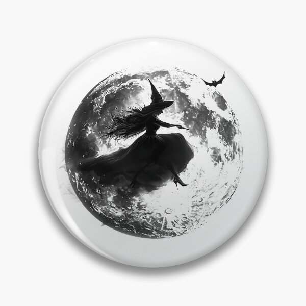 Item preview, Witch Walking on Full Moon – Gothic Witchcore Art designed and sold by inkoutninja.