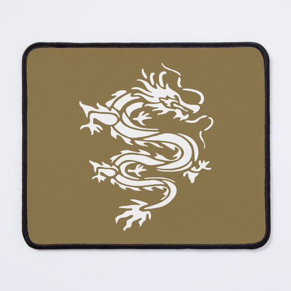 Item preview, Dragon Stencil Style Cut Out Illustration In Monotone White designed and sold by taiche.