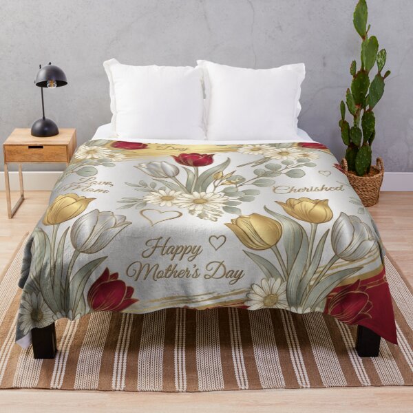 Item preview, Luxe Red Gold Silver Mother’s Day Floral Mosaic designed and sold by DGtaLrtcom.