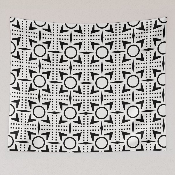 Item preview, Geometric Monochrome Pattern ADG P25.P01.055 designed and sold by Space & Care - Art Deco GeoMetrica.