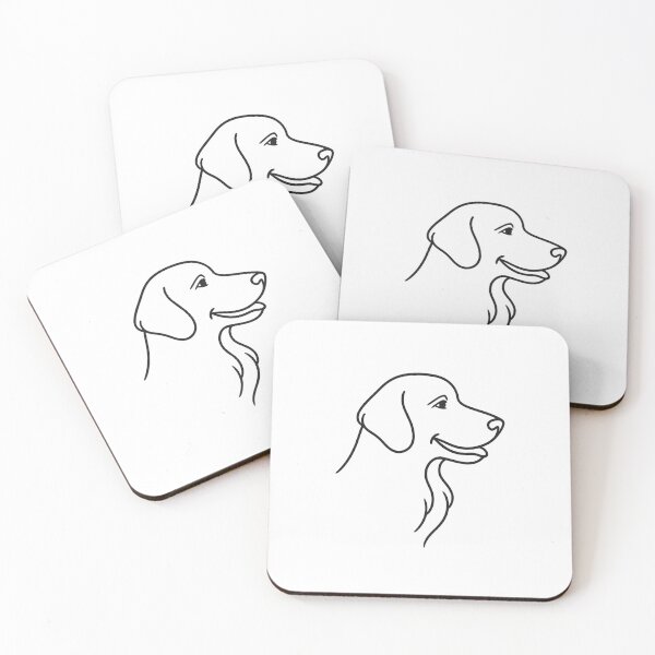 Item preview, Golden Retriever Sticker - Line Art Dog Gift for Pet Lovers designed and sold by tineldesign.