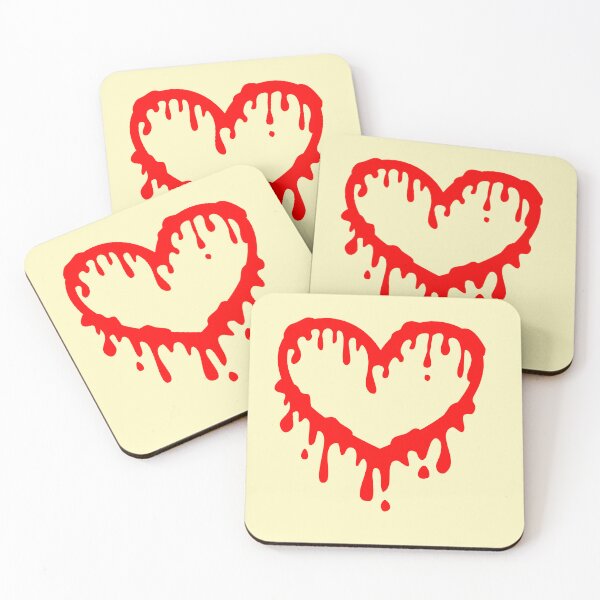 Item preview, Dripping Blood Heart Frame Outline Silhouette designed and sold by RS4you.