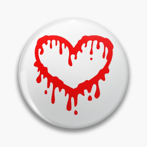 Item preview, Dripping Blood Heart Frame Outline Silhouette designed and sold by RS4you.