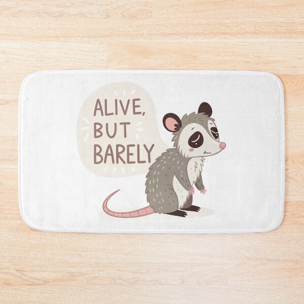 Item preview, Alive, But Barely – Relatable Opossum Illustration designed and sold by Erik Visnievskij.