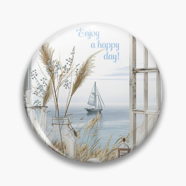 Item preview, Happy Birthday With A Nostalgic Seaview Window designed and sold by hurmerinta.
