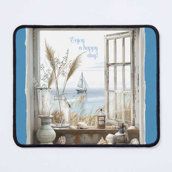 Item preview, Happy Birthday With A Nostalgic Seaview Window designed and sold by hurmerinta.