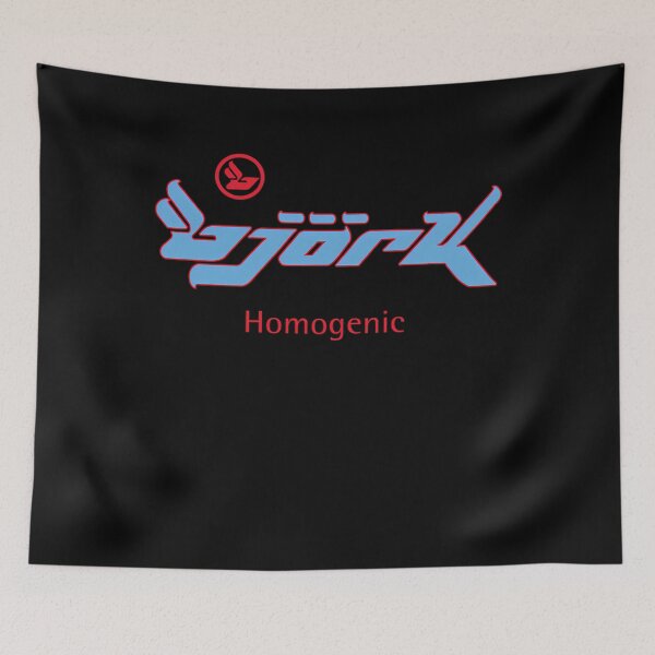 Item preview, Bjork Homogenic Logo (Light Blue  Red) designed and sold by dustyblue-.