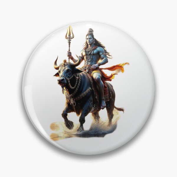 Item preview, हर हर महादेव | नंदी पर सवार भोलेनाथ | Shiva on Nandi | Mahadev Devotional designed and sold by VeenaArtStudio.