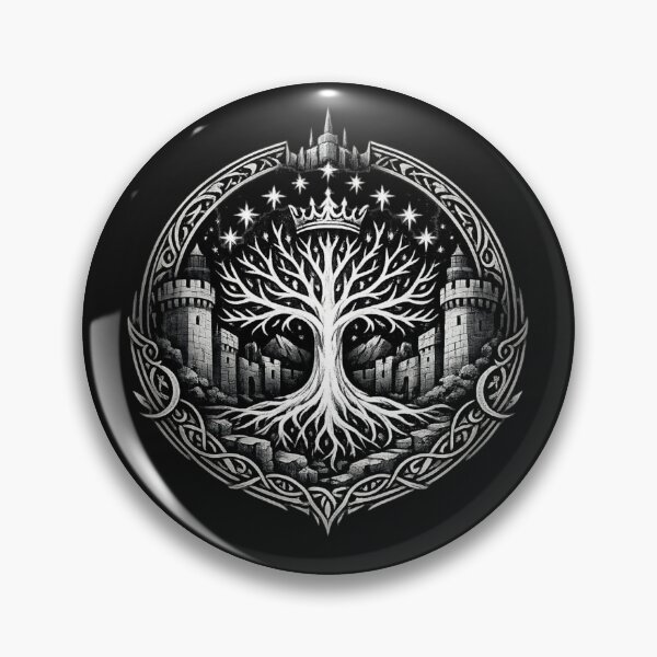 Item preview, Gondor Realm – White Tree Kingdom Emblem designed and sold by shlepyart.