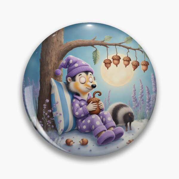 Item preview, Sweet Moonlight Nap – Whimsical Hedgehog Dreaming Under the Moon designed and sold by Whimsical Hug.