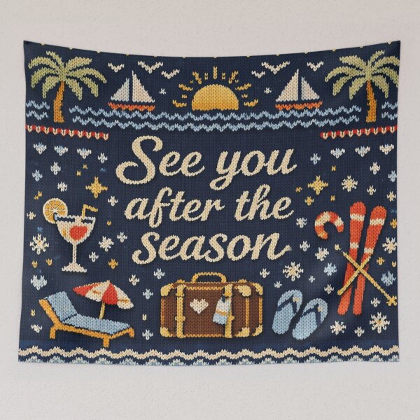Item preview, End of season: Wanderlust travel design in a knitted look designed and sold by Mauswohn.
