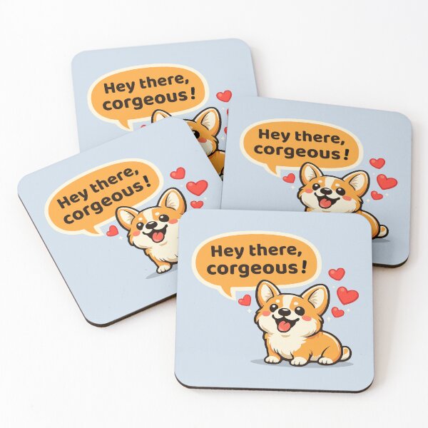 Item preview, Hey There, Corgeous Corgi Pun designed and sold by prissipix.