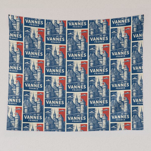 Item preview, Vannes France Linocut Style designed and sold by Thistle-TShop.
