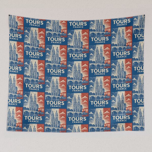 Item preview, Tours France Linocut Style  designed and sold by Thistle-TShop.