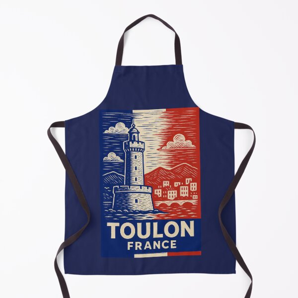 Item preview, Toulon France Linocut Style  designed and sold by Thistle-TShop.